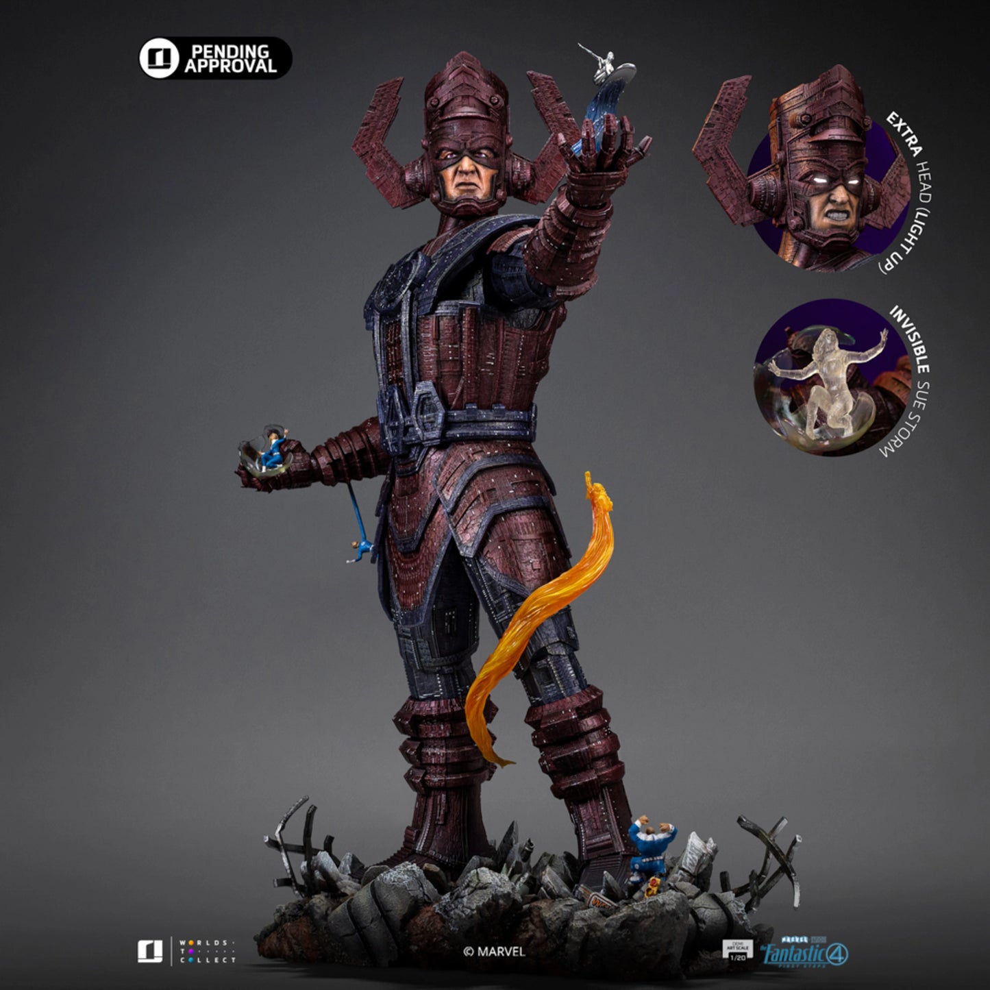 IRON STUDIOS GALACTUS DIORAMA DELUXE FANTASTIC 4 DEMI ART SCALE 1/20 - MARCAS127725-20(PRE-ORDER) - Anotoys Collectibles