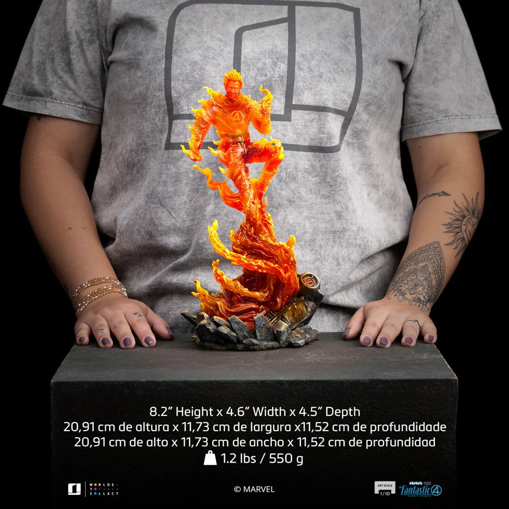 IRON STUDIOS HUMAN TORCH - THE FANTASTIC FOUR FIRST STEPS ART SCALE 1/10 - Marcas203325-10(PRE-ORDER) - Anotoys Collectibles