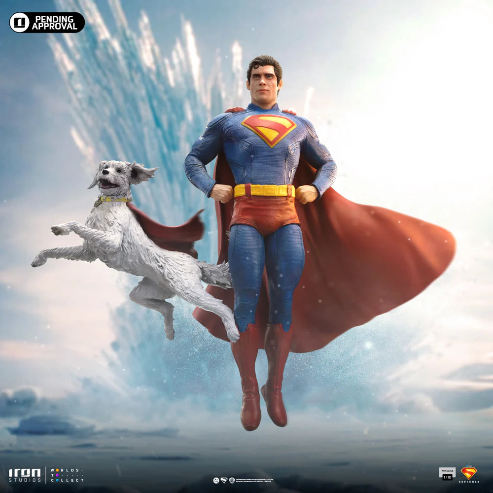IRON STUDIOS SUPERMAN & KRYPTO - SUPERMAN LEGACY ART SCALE 1/10 - SMMOVIE203525-10(PRE-ORDER) - Anotoys Collectibles