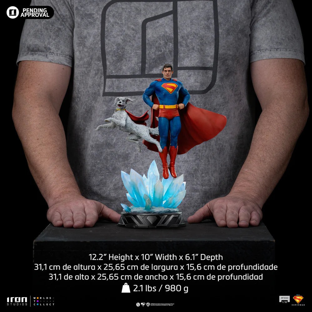 IRON STUDIOS SUPERMAN & KRYPTO - SUPERMAN LEGACY ART SCALE 1/10 - SMMOVIE203525-10(PRE-ORDER) - Anotoys Collectibles