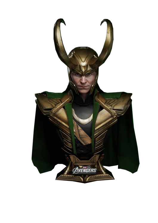 QUEEN STUDIOS LIFE SIZE BUST AVENGERS LOKI - Anotoys Collectibles