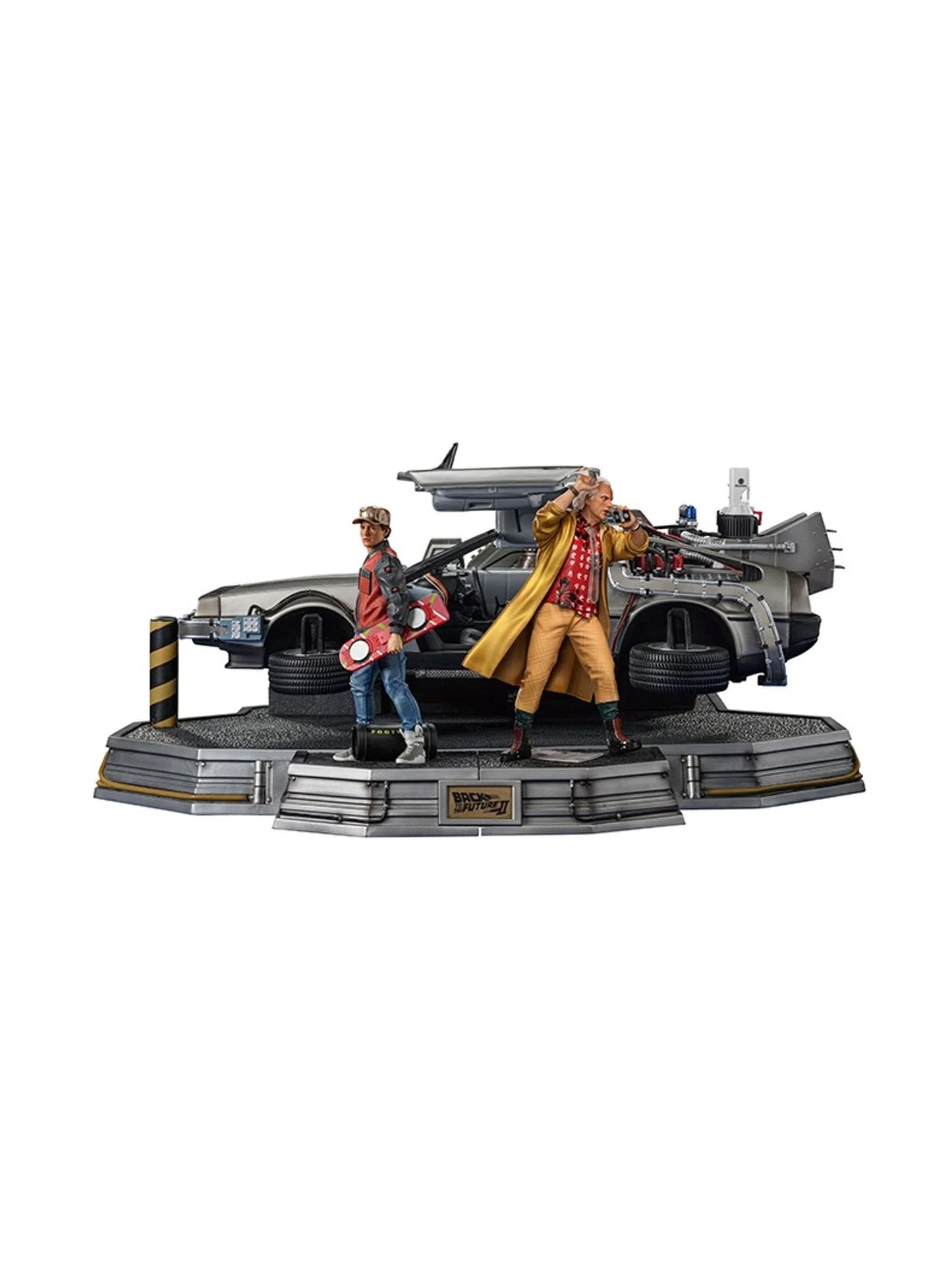 IRON STUDIOS DELOREAN FULL SET DELUXE ‚ BACK TO THE FUTURE PART II ART SCALE 1/10 - UNBTTF51021-10 - Anotoys Collectibles