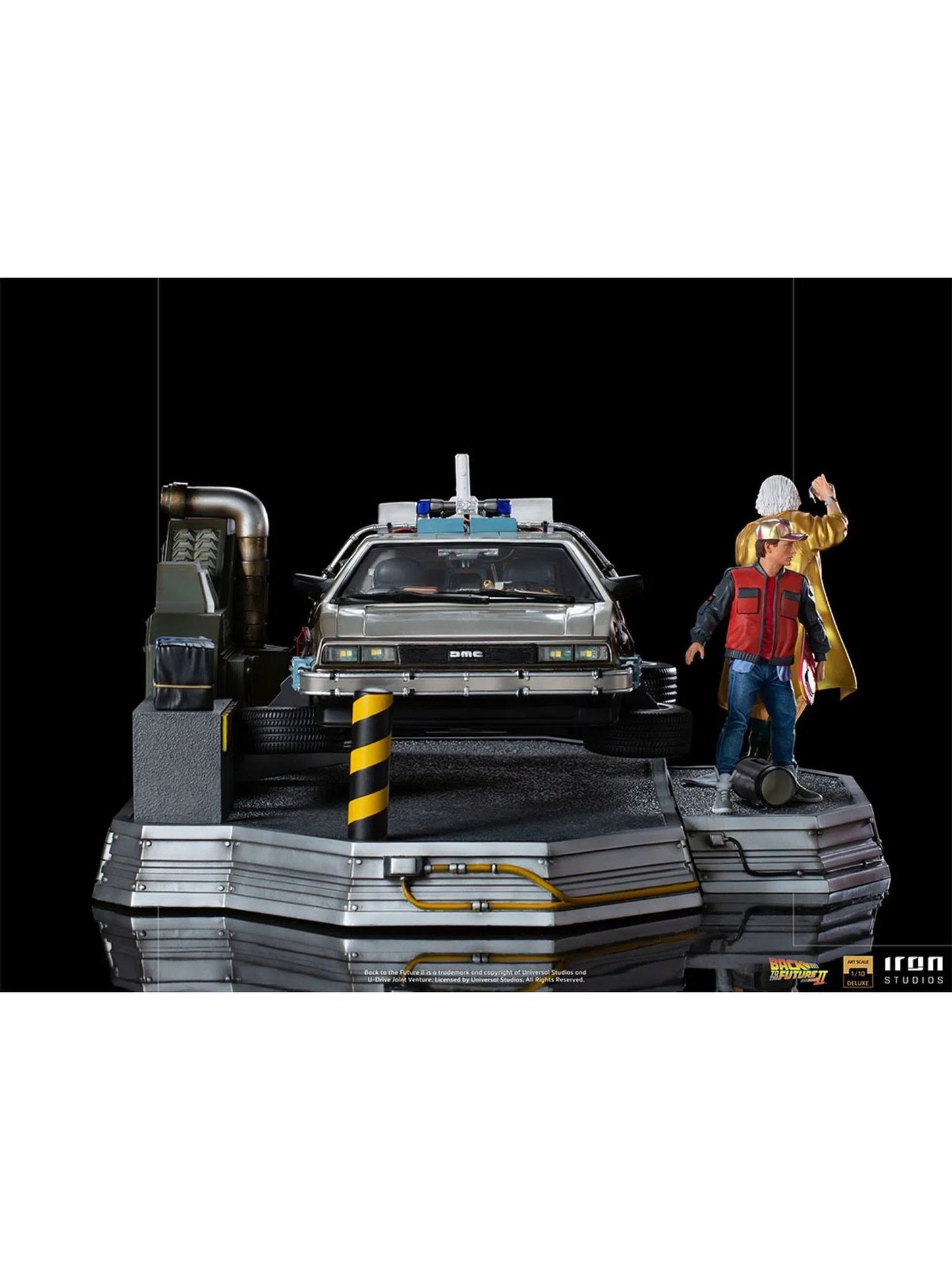 IRON STUDIOS DELOREAN FULL SET DELUXE ‚ BACK TO THE FUTURE PART II ART SCALE 1/10 - UNBTTF51021-10 - Anotoys Collectibles