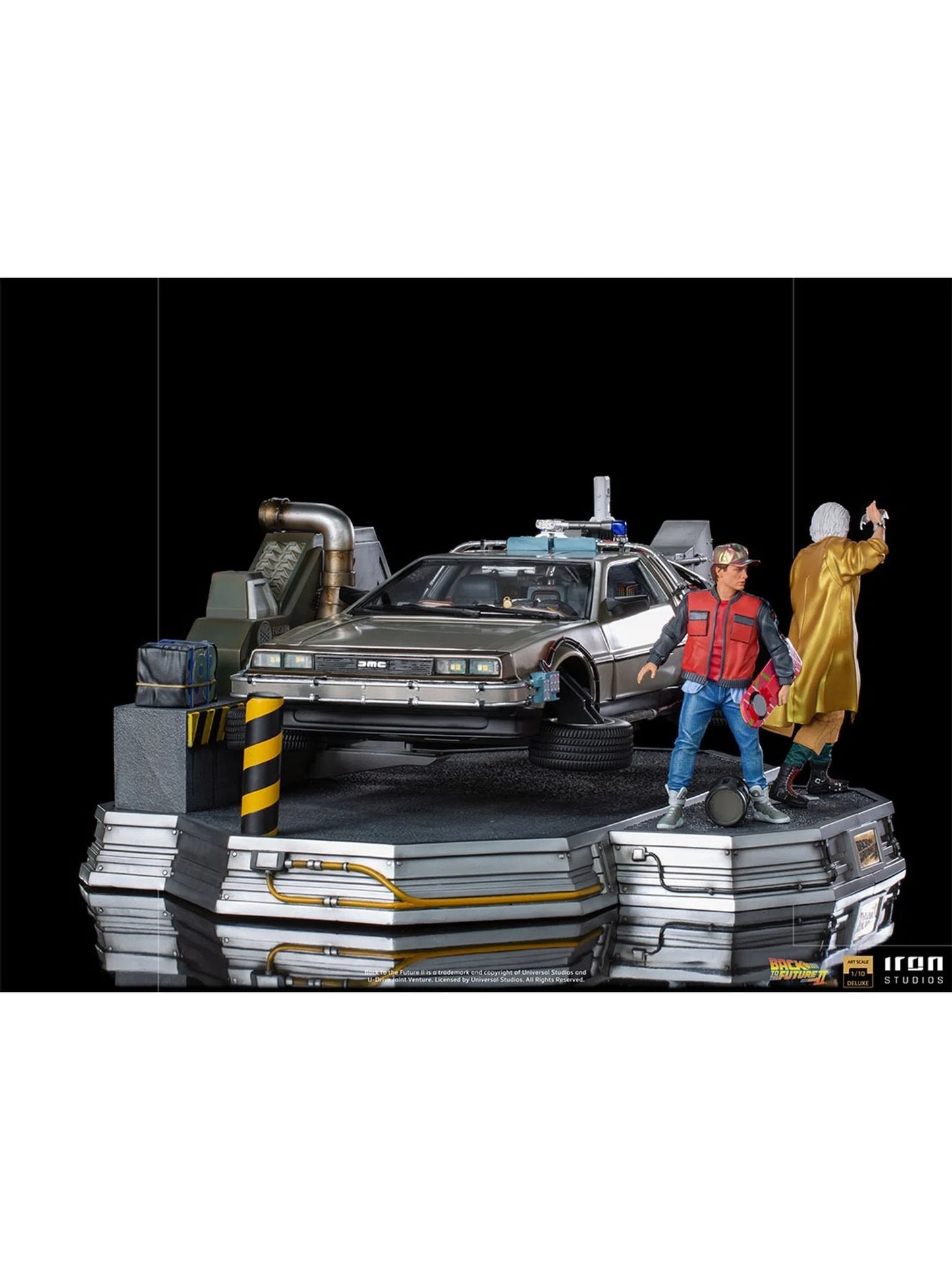 IRON STUDIOS DELOREAN FULL SET DELUXE ‚ BACK TO THE FUTURE PART II ART SCALE 1/10 - UNBTTF51021-10 - Anotoys Collectibles