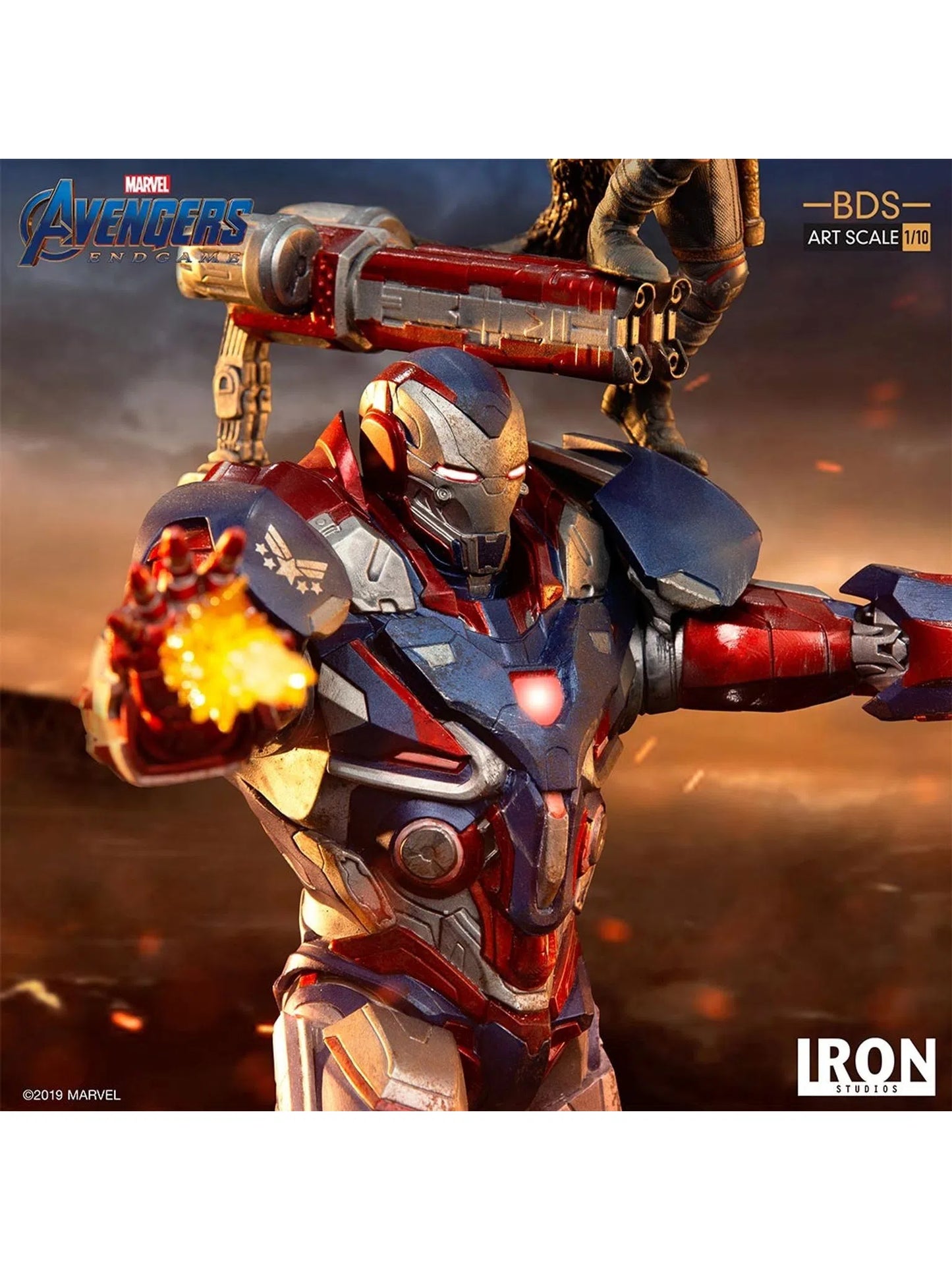 IRON STUDIOS MARVEL AVENGERS ENDGAME: IRON PATRIOT & ROCKET BDS ART SCALE 1/10 - MARCAS19519-10 - Anotoys Collectibles