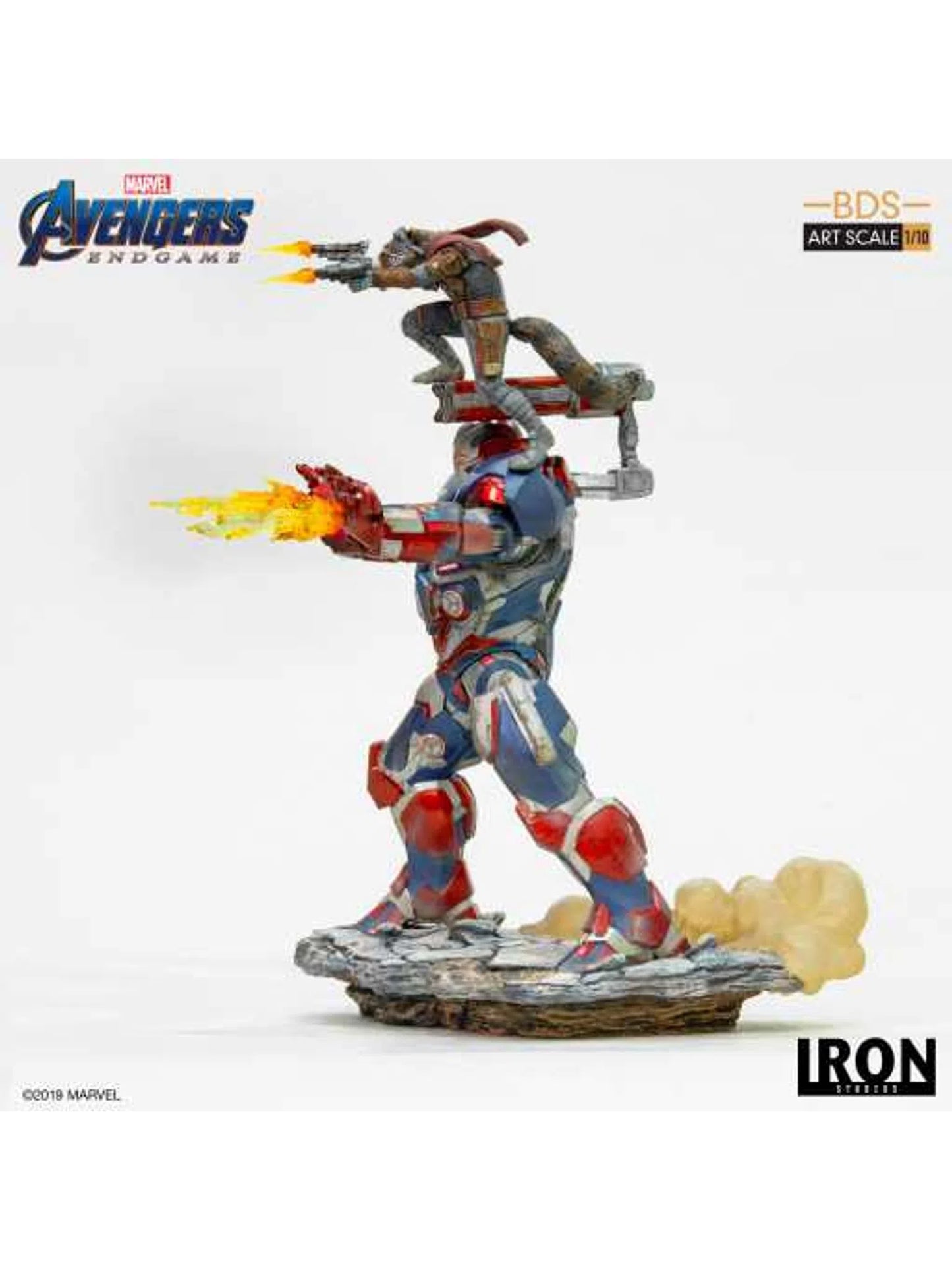 IRON STUDIOS MARVEL AVENGERS ENDGAME: IRON PATRIOT & ROCKET BDS ART SCALE 1/10 - MARCAS19519-10 - Anotoys Collectibles