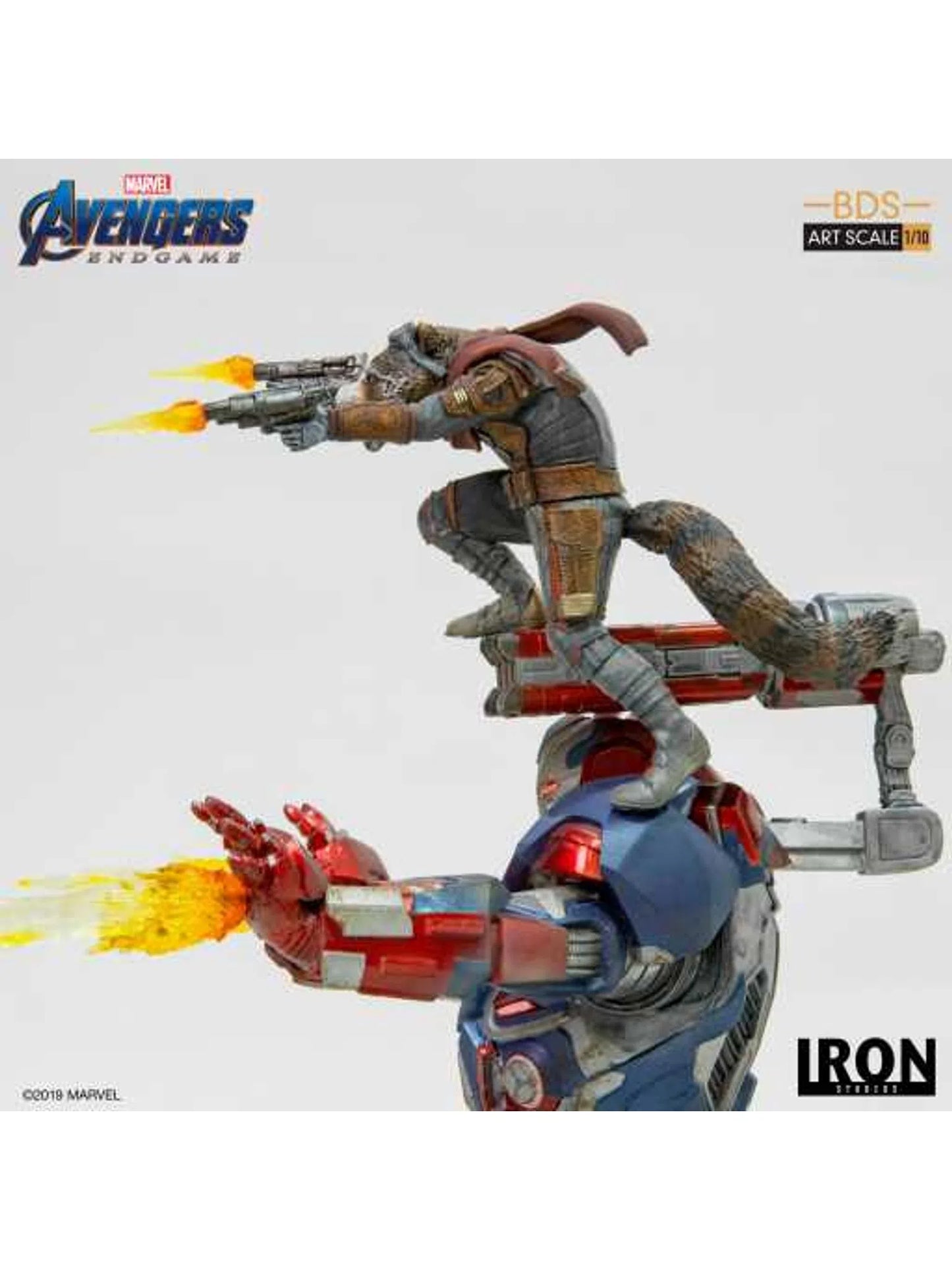 IRON STUDIOS MARVEL AVENGERS ENDGAME: IRON PATRIOT & ROCKET BDS ART SCALE 1/10 - MARCAS19519-10 - Anotoys Collectibles