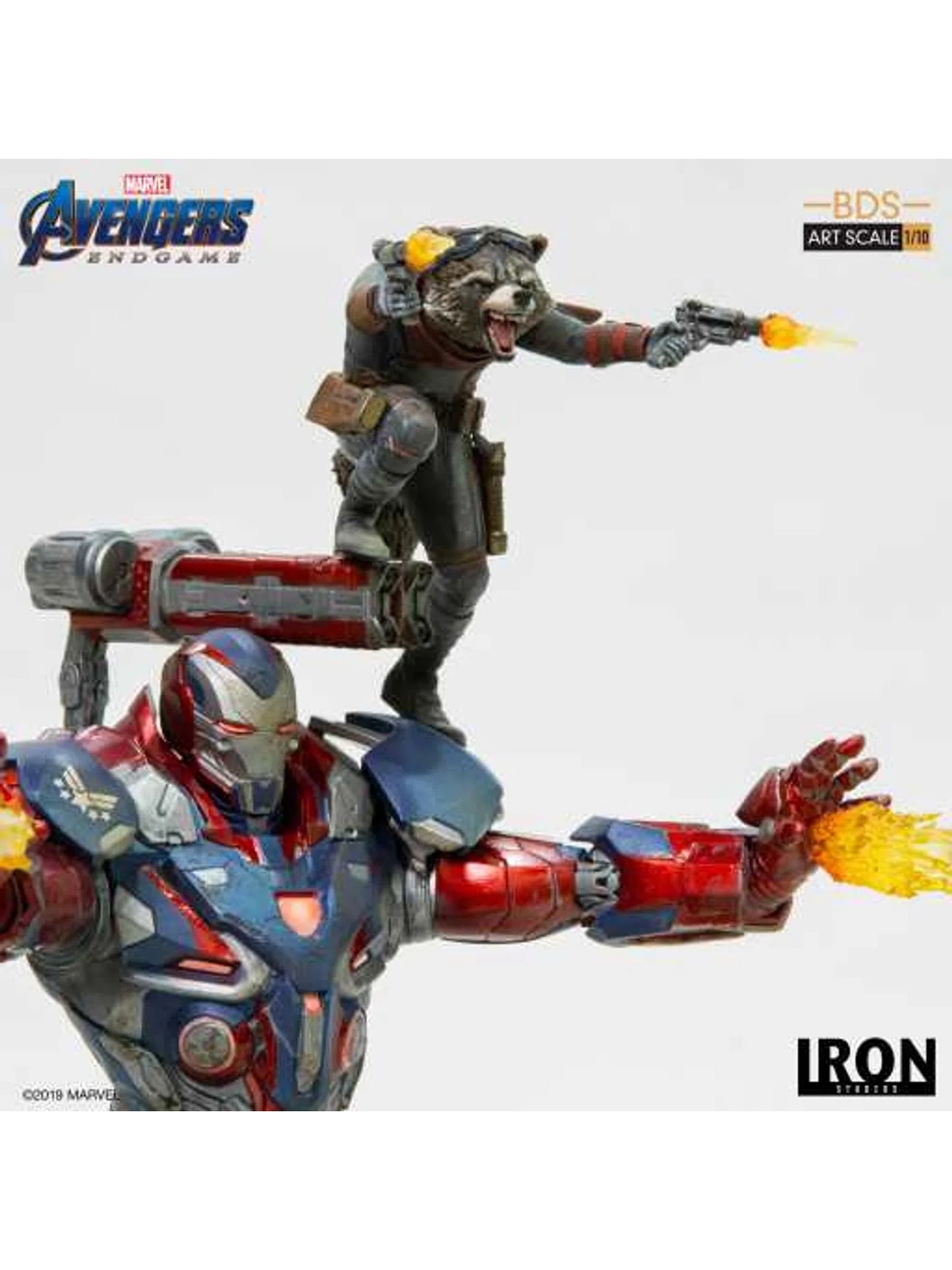 IRON STUDIOS MARVEL AVENGERS ENDGAME: IRON PATRIOT & ROCKET BDS ART SCALE 1/10 - MARCAS19519-10 - Anotoys Collectibles
