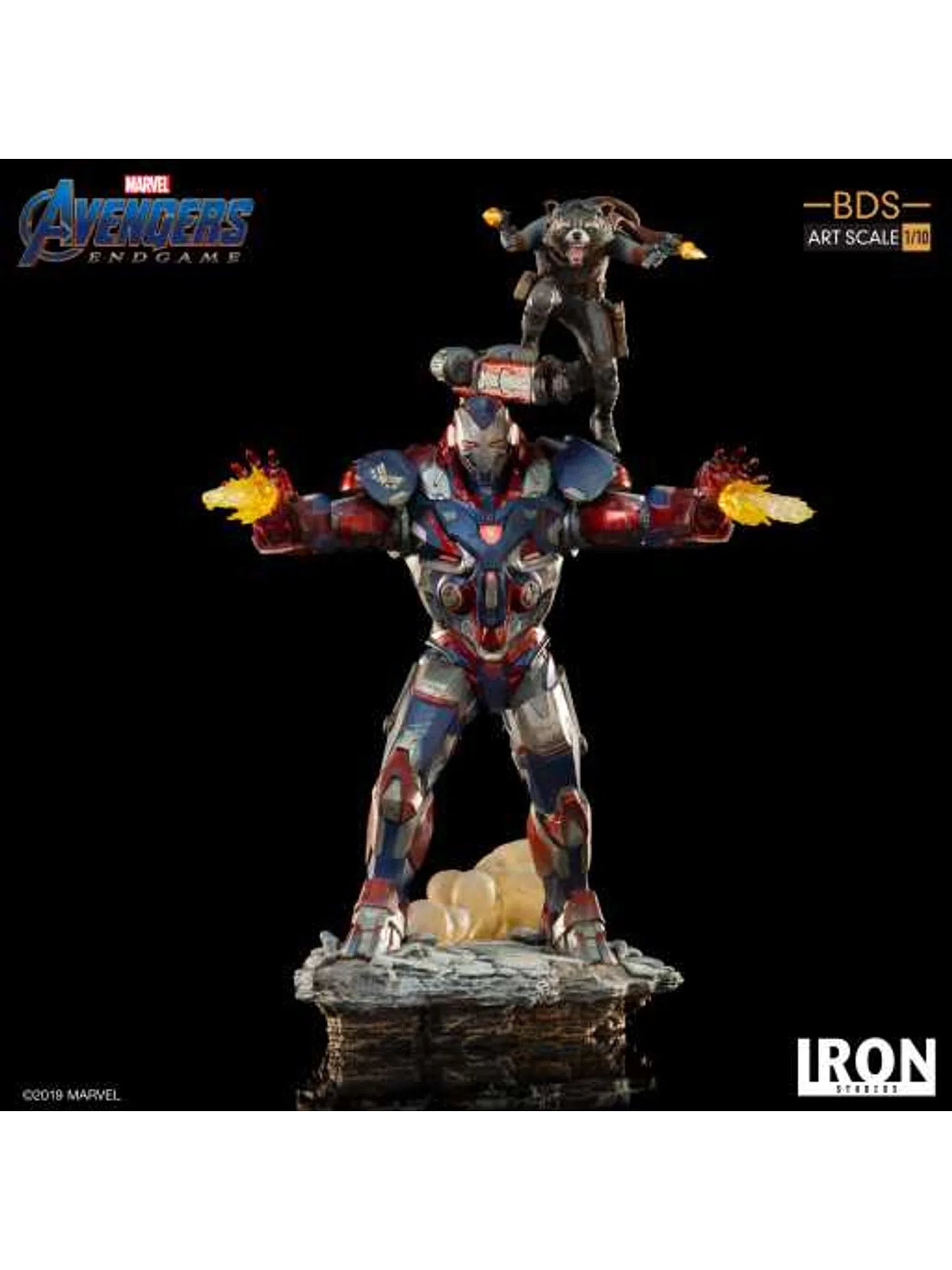 IRON STUDIOS MARVEL AVENGERS ENDGAME: IRON PATRIOT & ROCKET BDS ART SCALE 1/10 - MARCAS19519-10 - Anotoys Collectibles