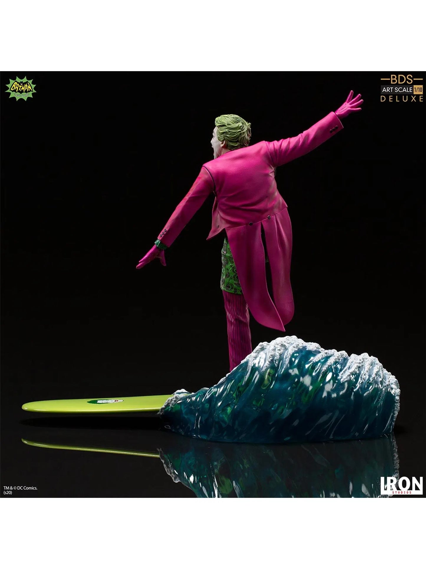 IRON STUDIOS DC BATMAN 66 THE JOKER DELUXE BDS ART SCALE 1/10 SCALE STATUE BATM6631720-10 - Anotoys Collectibles
