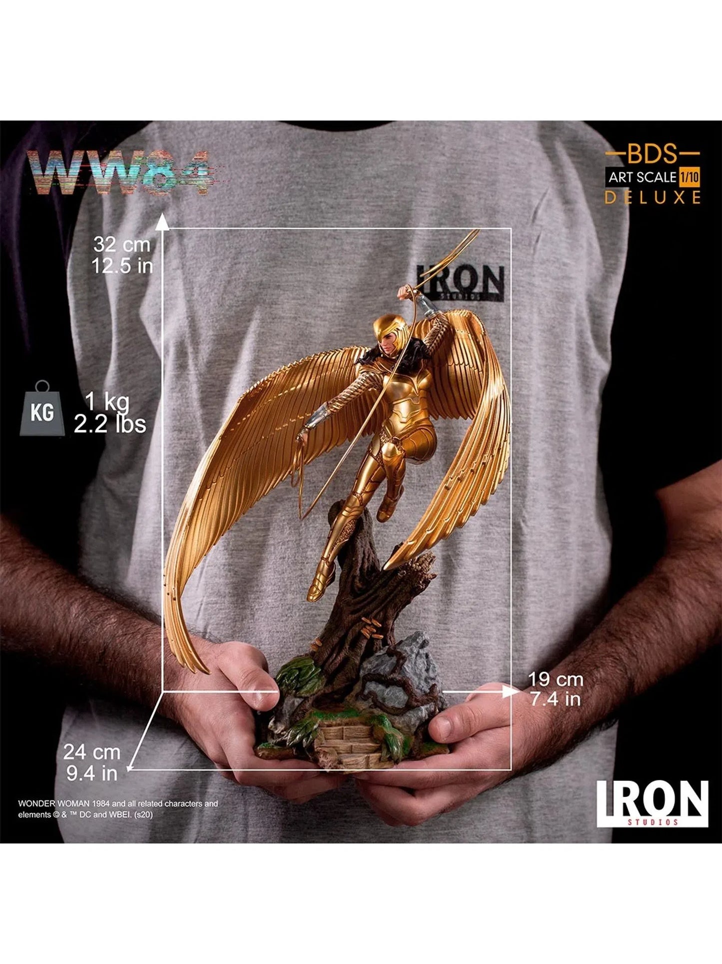 IRON STUDIOS DC WONDER WOMAN DELUXE WW84 ART SCALE 1/10 DCCW8427420-10 - Anotoys Collectibles