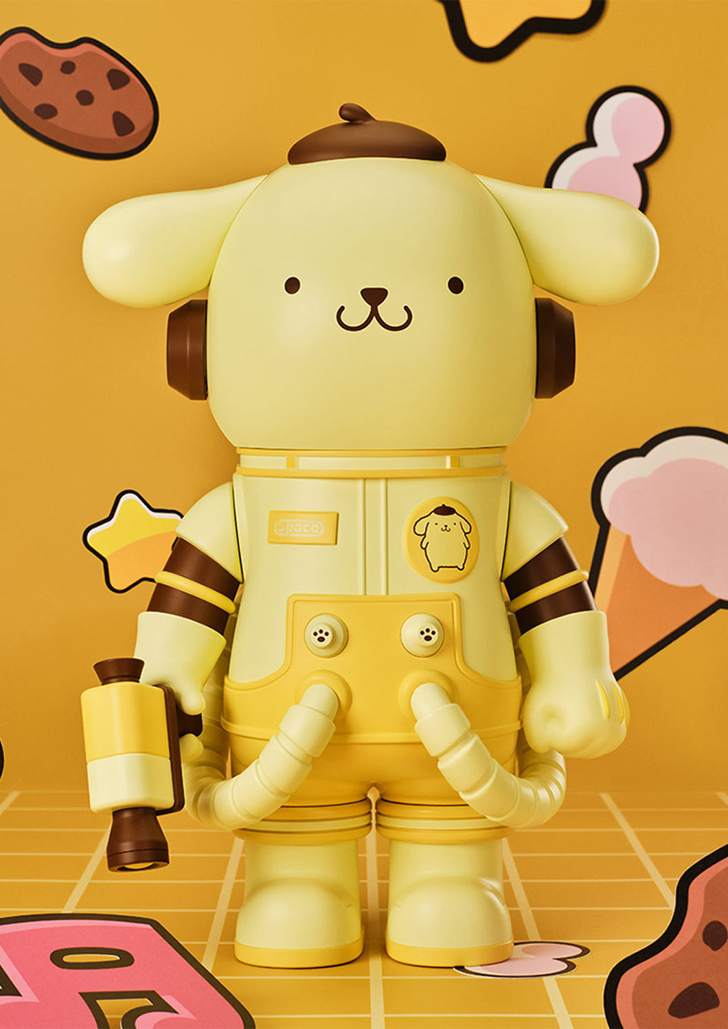 POMPOMPURIN - MEGA SPACE MOLLY 400% SANRIO CHARACTERS SERIES - Anotoys Collectibles