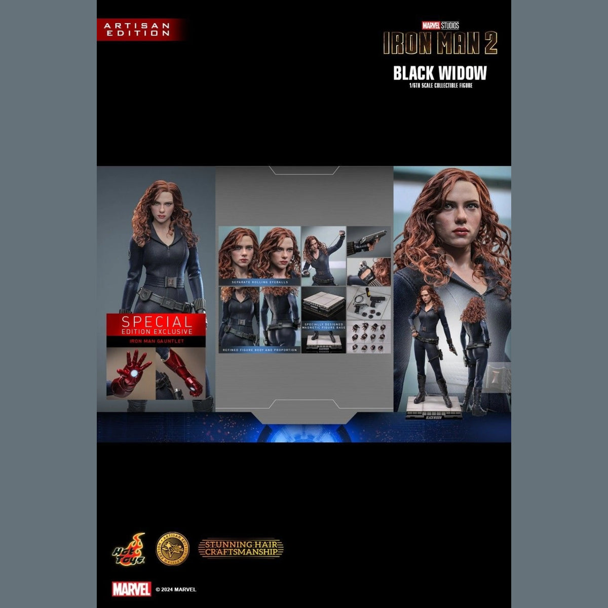 HOT TOYS MARVEL’S IRON MAN 2 - 1/6TH SCALE BLACK WIDOW (ARTISAN EDITION - MMS757AE - Anotoys Collectibles