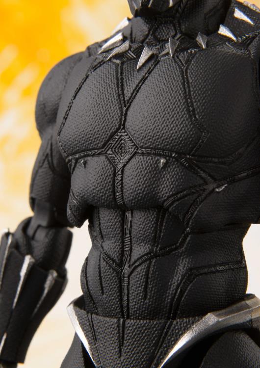 SH FIGUARTS MARVEL AVENGERS INFINITY WAR BLACK PANTHER & TAMASHII EFFECT ROCK - SHF55066. - Anotoys Collectibles