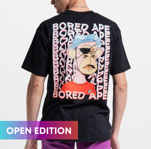 Special Edition Bored Ape Phygital Tee - BLACK/WHITE BAYC2832-02 - Anotoys Collectibles