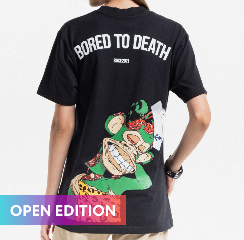 Special Edition Bored Ape Phygital Tee - BLACK/WHITE BAYC5626-01 - Anotoys Collectibles