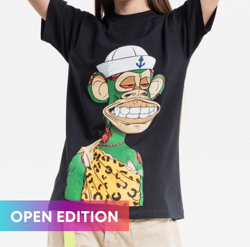 Special Edition Bored Ape Phygital Tee - BLACK/WHITE BAYC5626-01 - Anotoys Collectibles