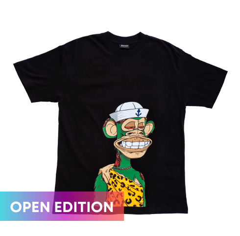 Special Edition Bored Ape Phygital Tee - BLACK/WHITE BAYC5626-01 - Anotoys Collectibles
