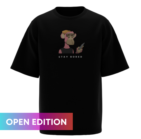 Special Edition Bored Ape Phygital Tee - BLACK BAYC7650-02 - Anotoys Collectibles