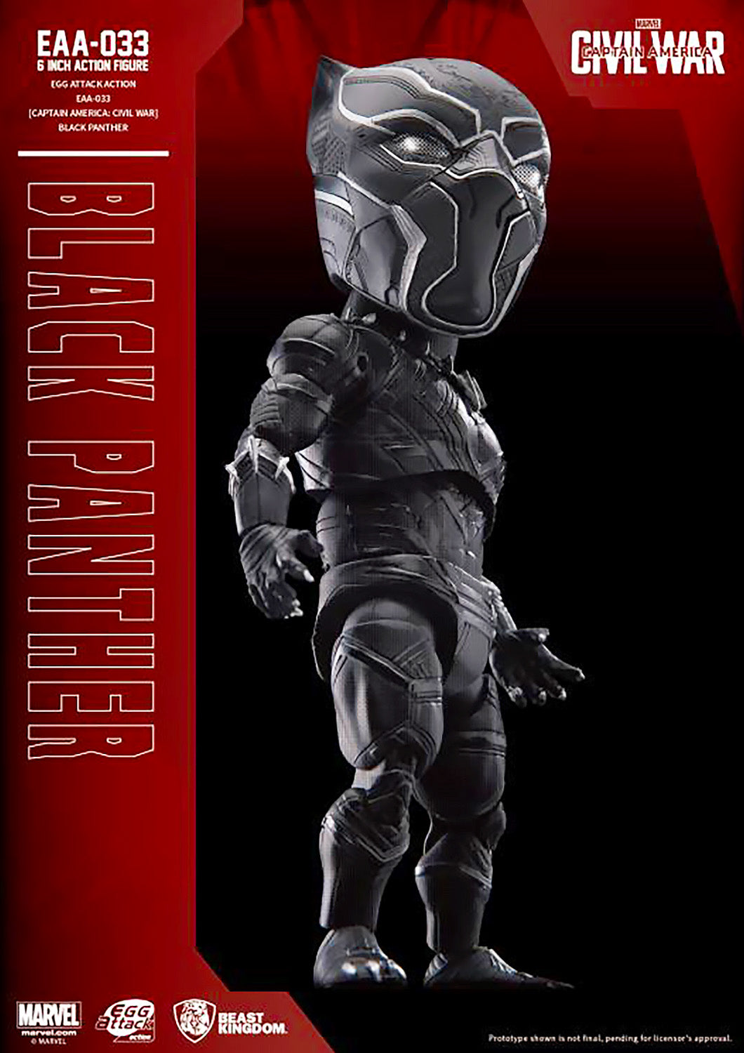 BEAST KINGDOM CIVIL WAR EGG ATTACK ACTION: BLACK PANTHER - EAA-033 - Anotoys Collectibles