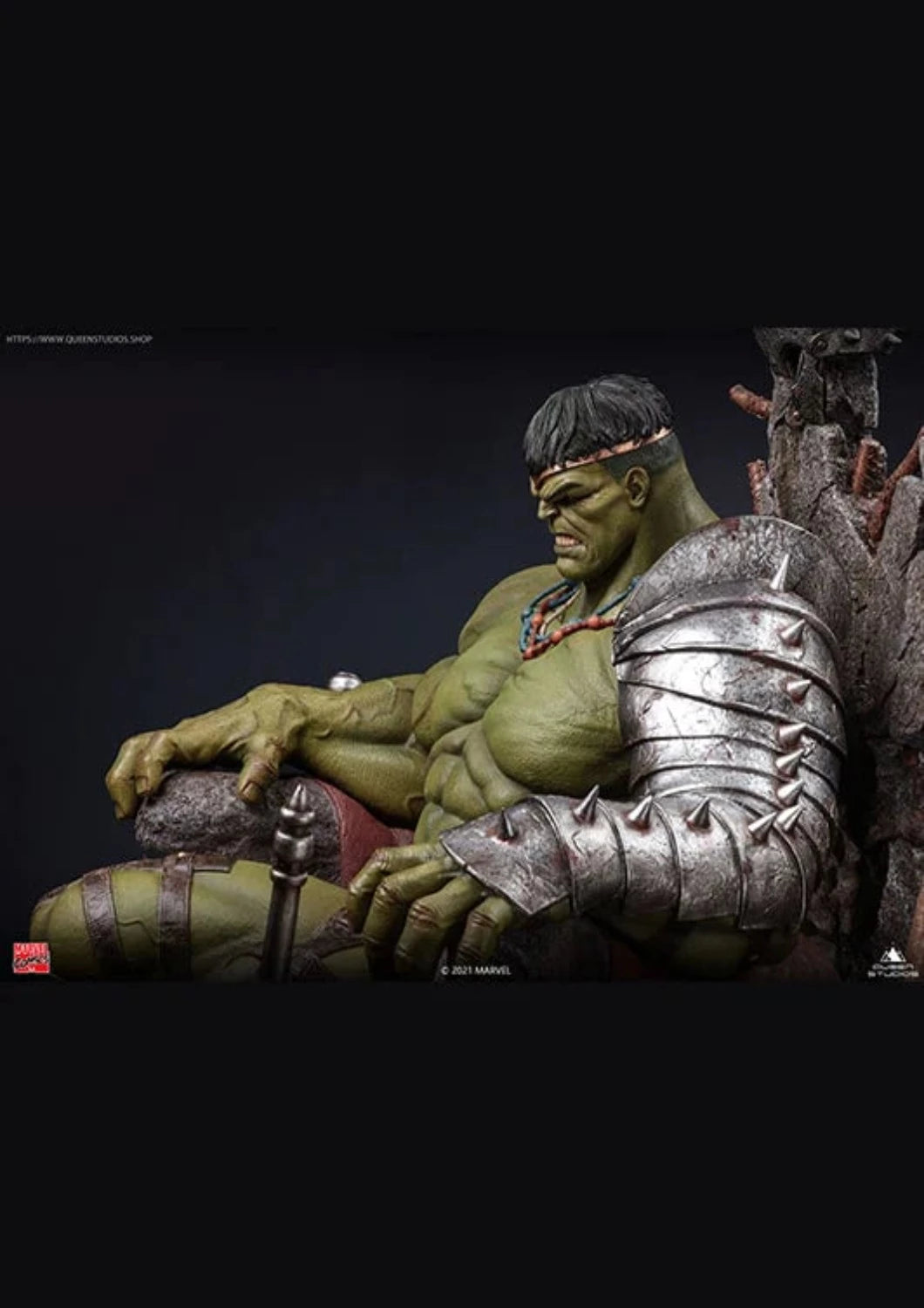 QUEEN STUDIOS MARVEL GREEN SCAR HULK STATUE 1/4 PREMIUM VERSION - Anotoys Collectibles