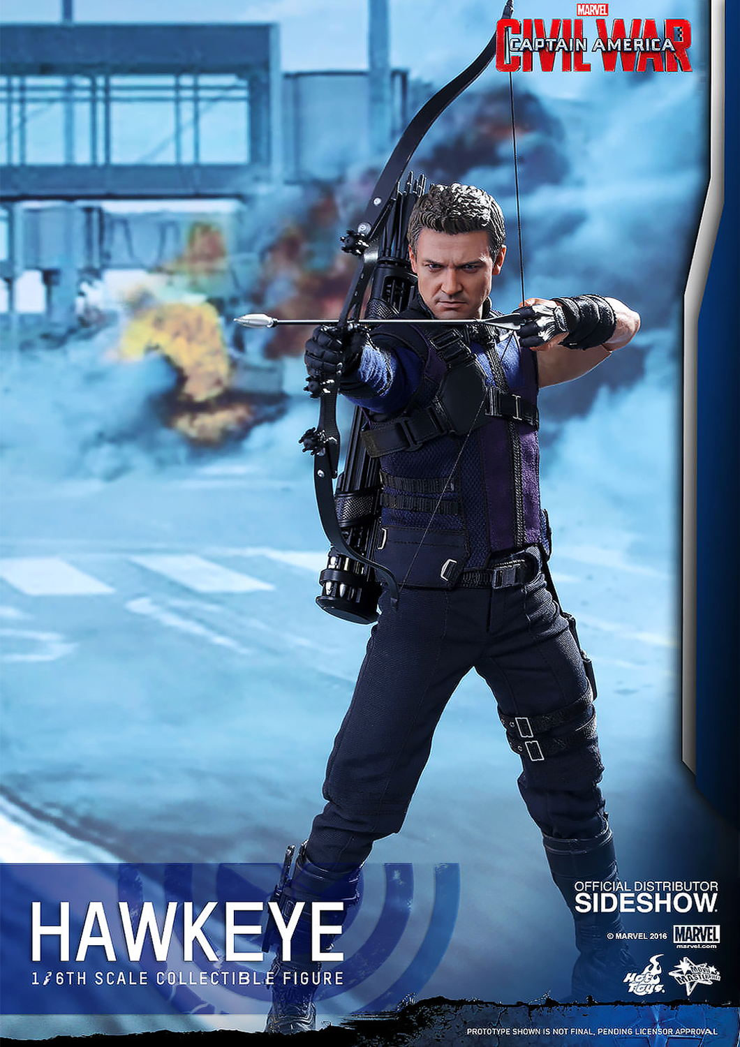 HOT TOYS CAPTAIN AMERICA: CIVIL WAR - HAWKEYE 1/6 MMS358 - Anotoys Collectibles