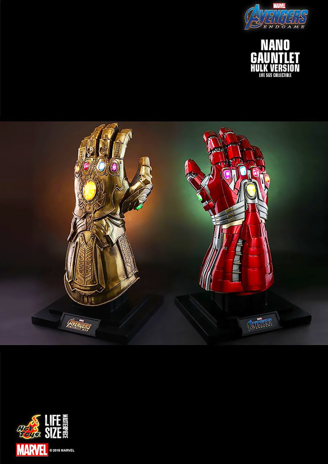 HOT TOYS MARVEL AVENGERS ENDGAME NANO GAUNTLET (HULK VERSION) LIFE-SIZE COLLECTIBLE - LMS008 - Anotoys Collectibles