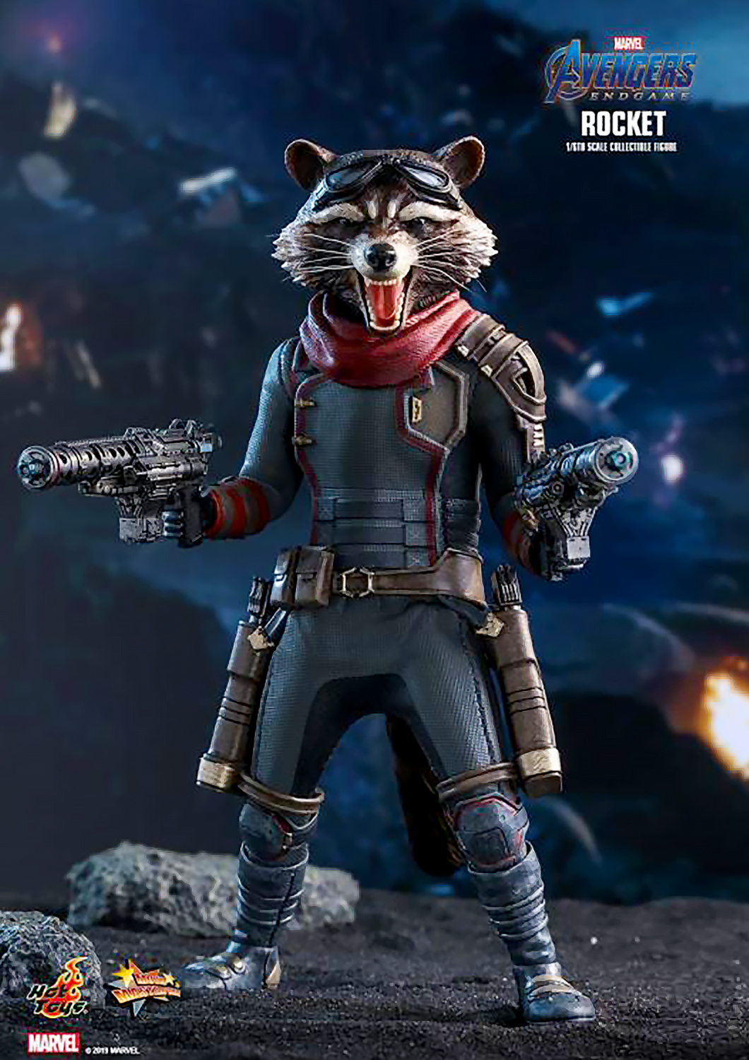 HOT TOYS MARVEL AVENGERS: ENDGAME ROCKET COLLECTIBLE FIGURE 1/6 MMS548 - Anotoys Collectibles