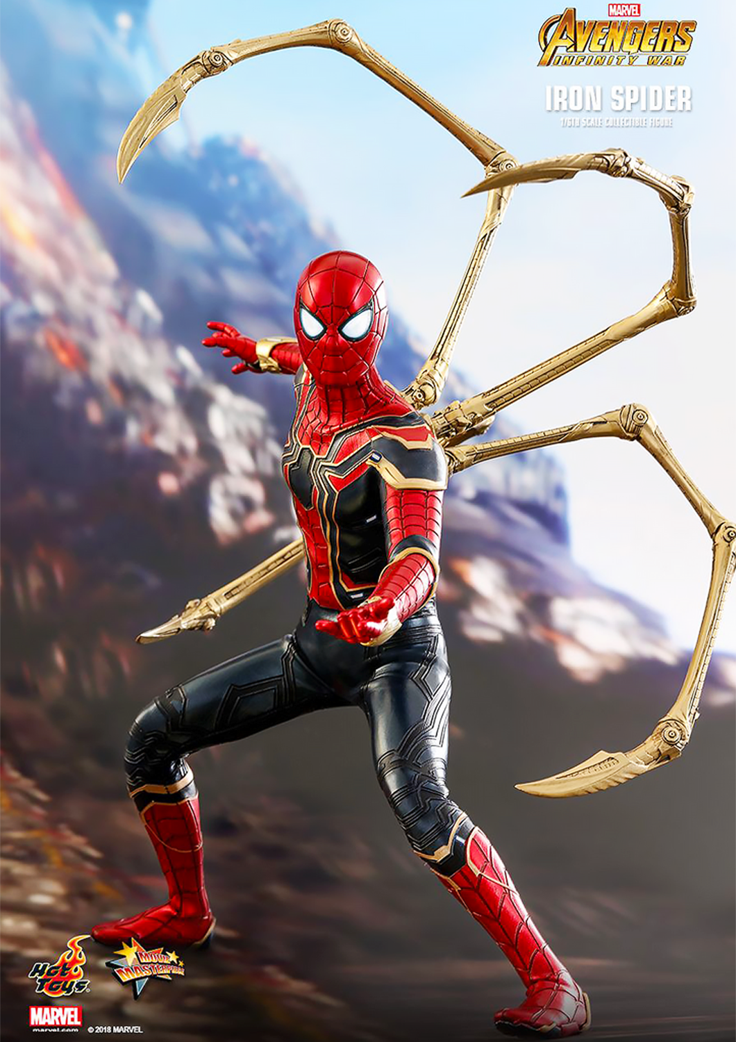 HOT TOYS MARVEL AVENGERS INFINITY WAR IRON SPIDER COLLECTIBLE FIGURE 1/6TH SCALE - MMS482 - Anotoys Collectibles