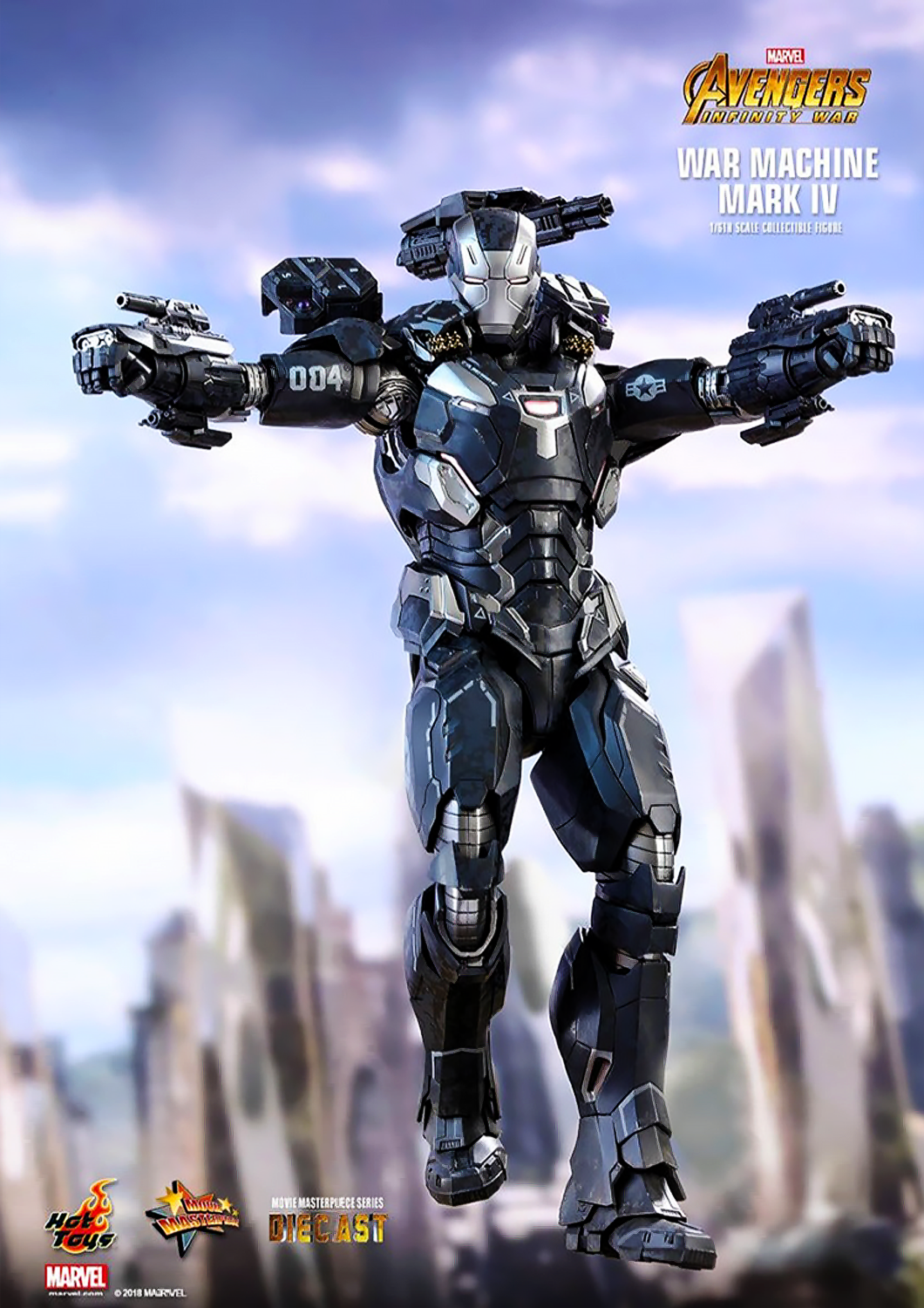 HOT TOYS MARVEL AVENGERS INFINITY WAR: WAR MACHINE MARK IV - MARK 4 FIGURE 1/6 MMS499D26 - Anotoys Collectibles