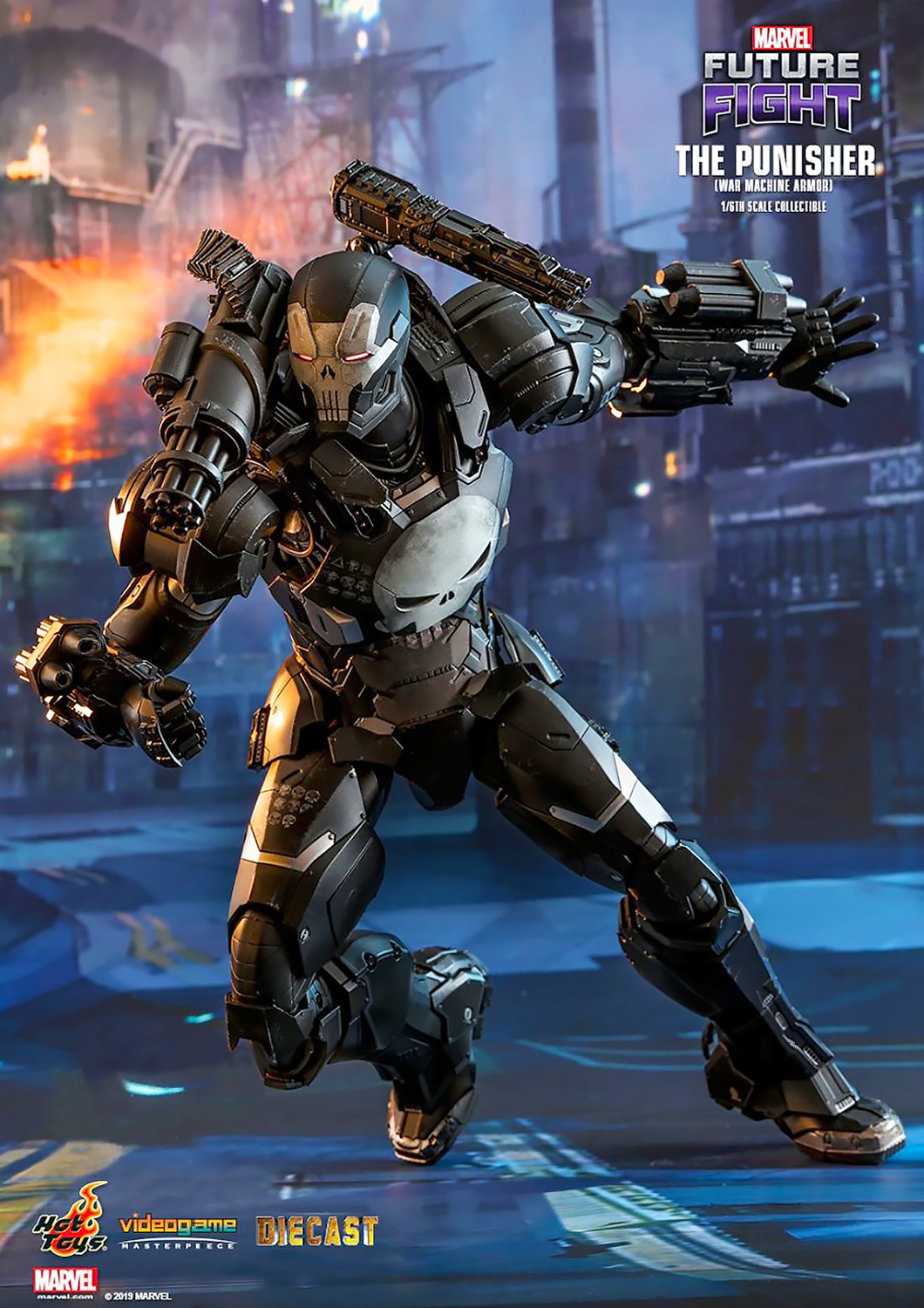 HOT TOYS MARVEL FUTURE FIGHT THE PUNISHER WAR MACHINE ARMOR COLLECTIBLE FIGURE 1/6TH SCALE - VGM33D28 - Anotoys Collectibles