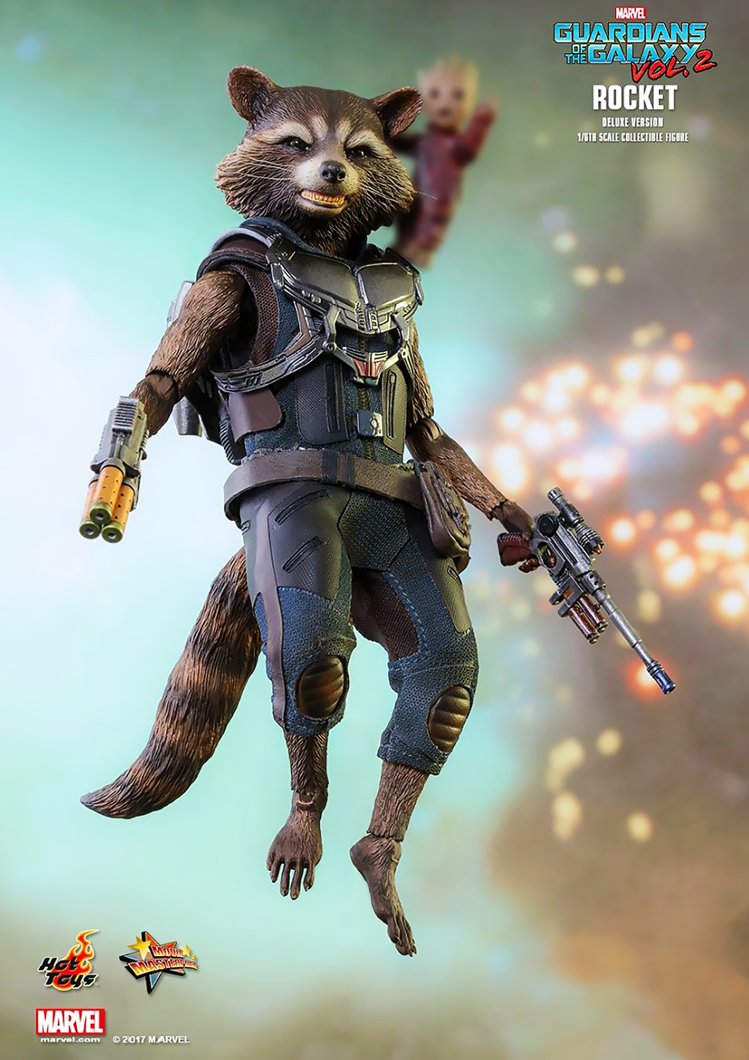 HOT TOYS MARVEL GUARDIANS OF THE GALAXY VOL. 2 - ROCKET (DELUXE VERSION) MMS411 - Anotoys Collectibles