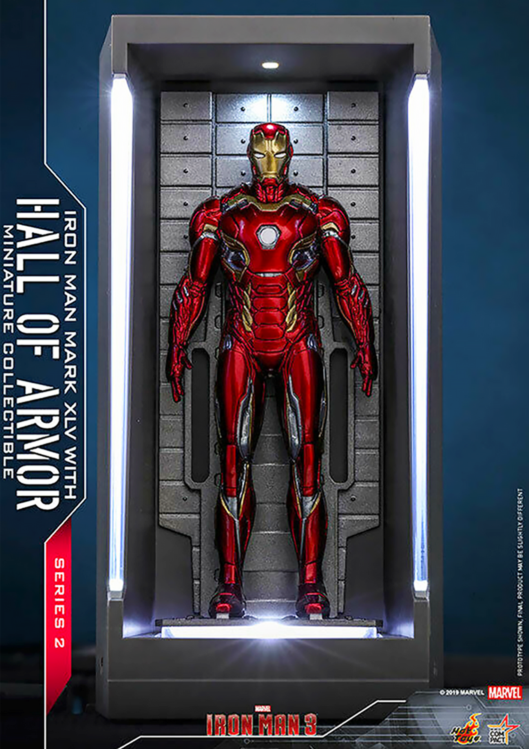 HOT TOYS MARVEL IRON MAN 3 HALL OF ARMOR MINIATURE COLLECTIBLE MARK XLV - MARK 45 MMSC014 - Anotoys Collectibles