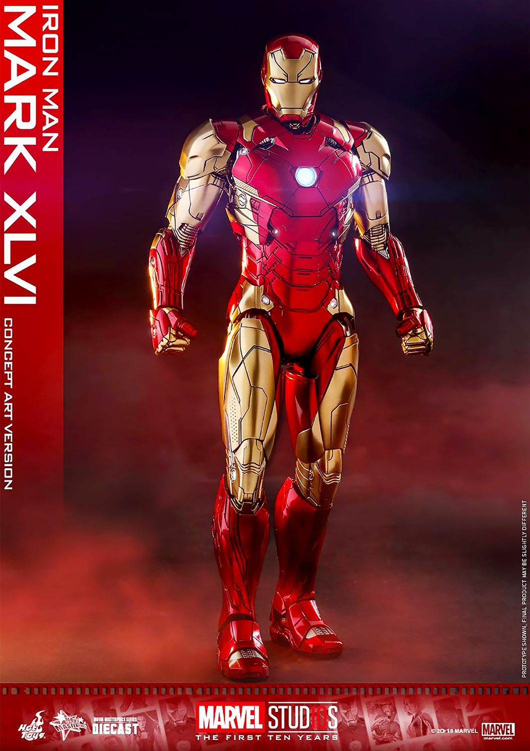 HOT TOYS MARVEL IRON MAN CONCEPT ART VERSION MARK XLVI - MARK 46 1/6 MMS489D25 - Anotoys Collectibles