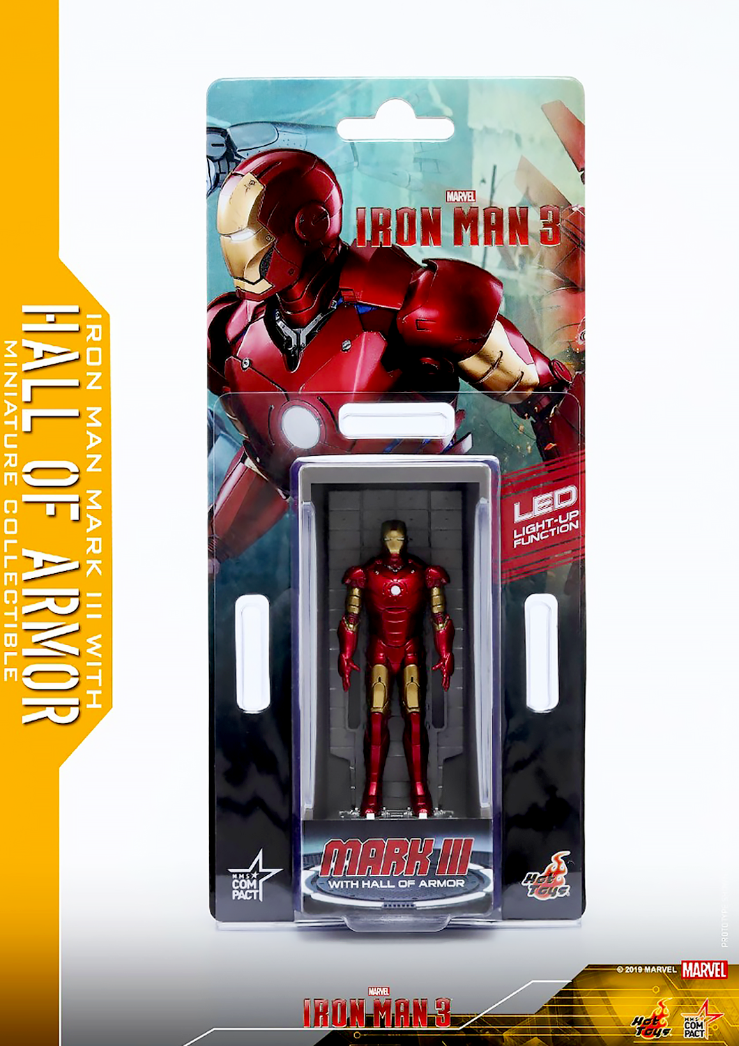 HOT TOYS MARVEL IRON MAN MARK III - MARK 3 WITH HALL OF ARMOR MINIATURE COLLECTIBLE - MMSC007 - Anotoys Collectibles