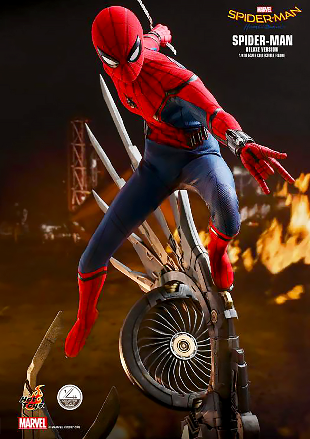 HOT TOYS SPIDERMAN: HOMECOMING SPIDERMAN (DELUXE VERSION) 1/4 QS015 - Anotoys Collectibles