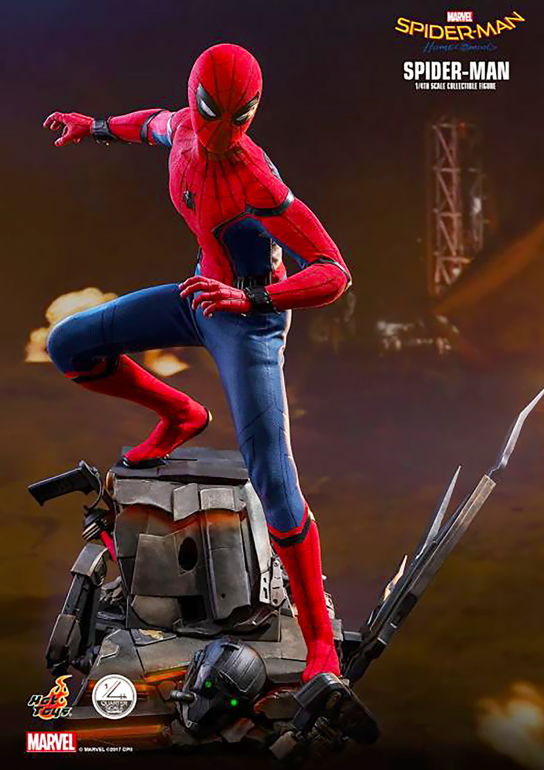 HOT TOYS SPIDERMAN: HOMECOMING SPIDERMAN (DELUXE VERSION) 1/4 QS015 - Anotoys Collectibles