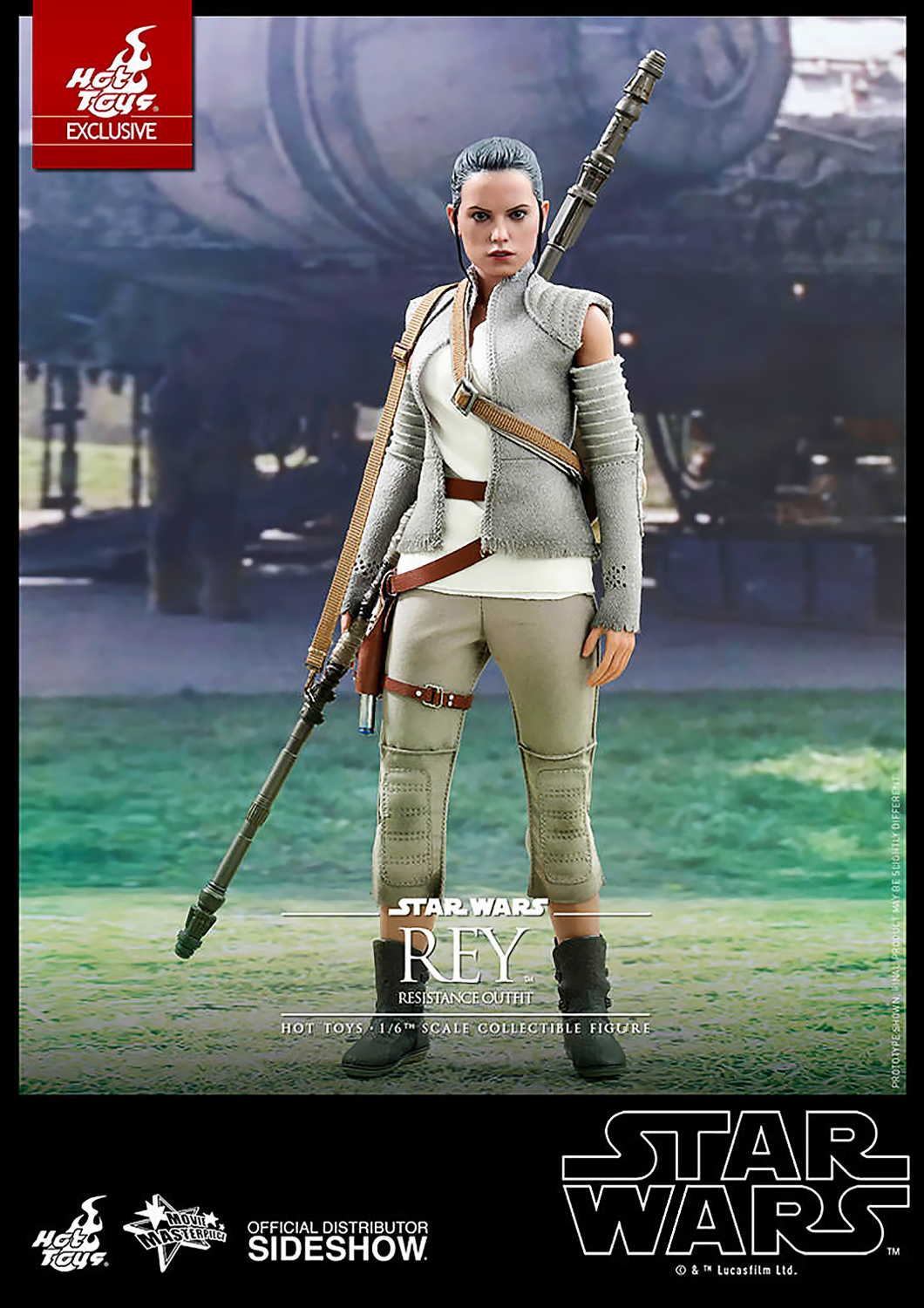 HOT TOYS STAR WARS EPISODE VII THE FORCE AWAKENS REY SOLO IN RESISTANT OUTFIT 1/6 MMS377 - Anotoys Collectibles