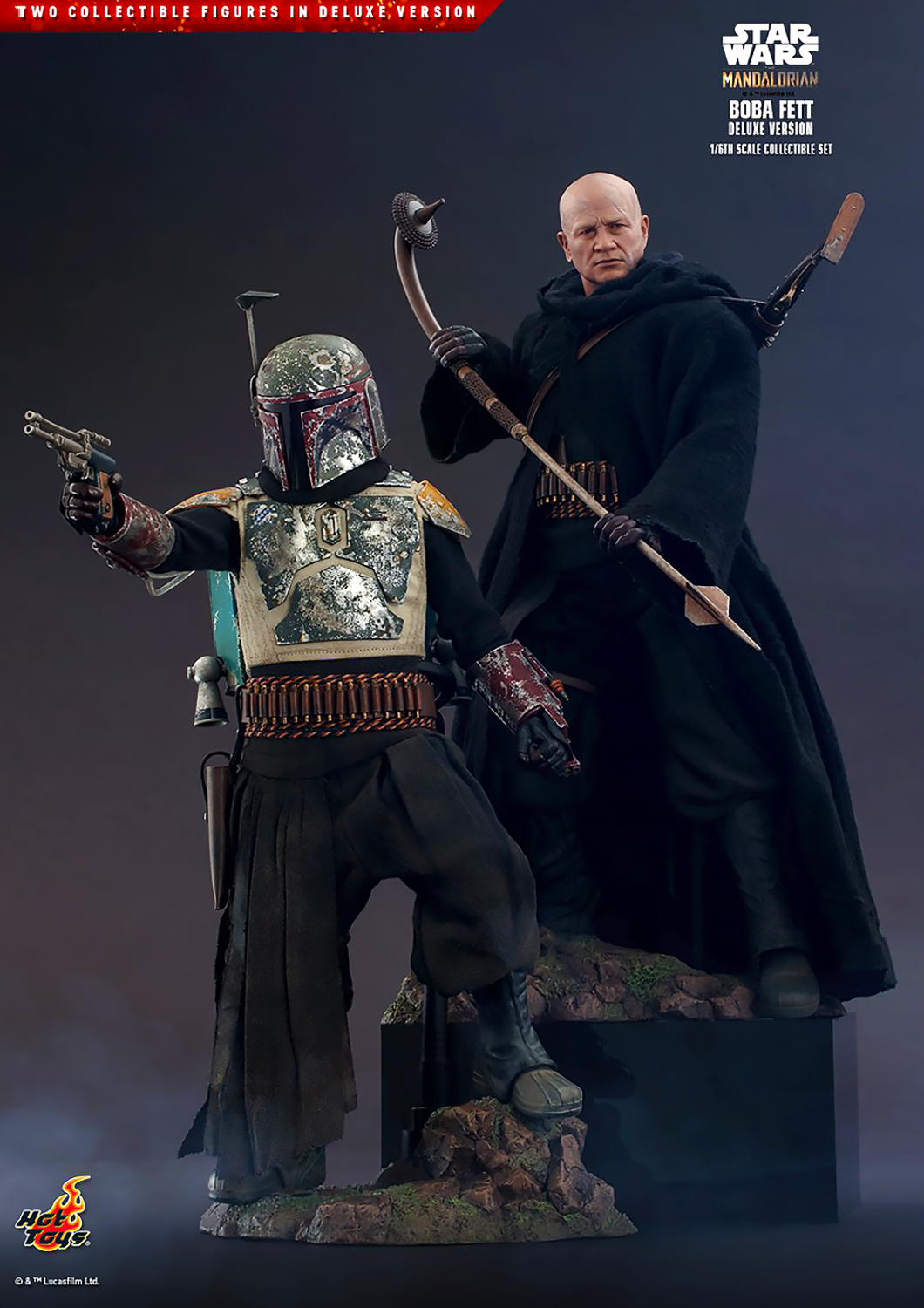 HOT TOYS STAR WARS: THE MANDALORIAN BOBA FETT (DELUXE VERSION) DUO PACK 1/6 TMS034 - Anotoys Collectibles