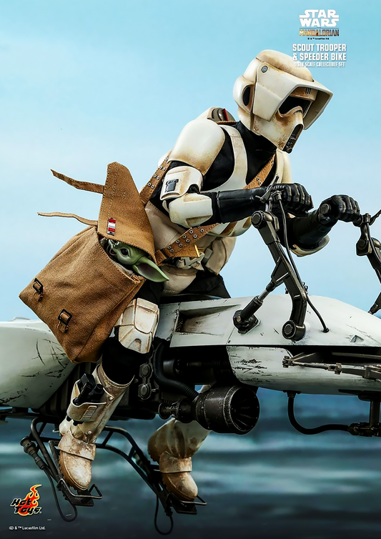HOT TOYS STAR WARS THE MANDALORIAN SCOUT TROOPER AND SPEEDER BIKE 1/6 TMS017 - Anotoys Collectibles