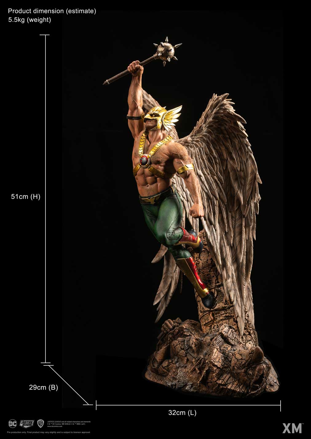 XM STUDIOS DC HAWKMAN REBIRTH PREMIUM STATUE 1/6 - Anotoys Collectibles
