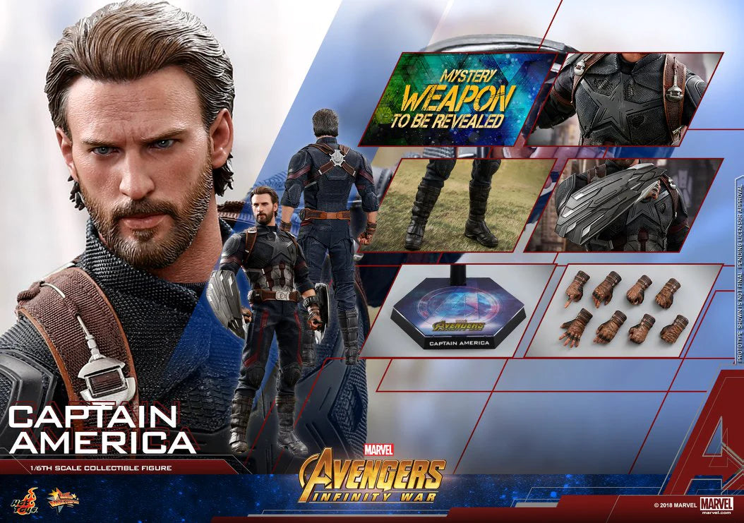 HOT TOYS AVENGERS MARVEL : INFINITY WAR CAPTAIN AMERICA 1/6 MMS480 - Anotoys Collectibles