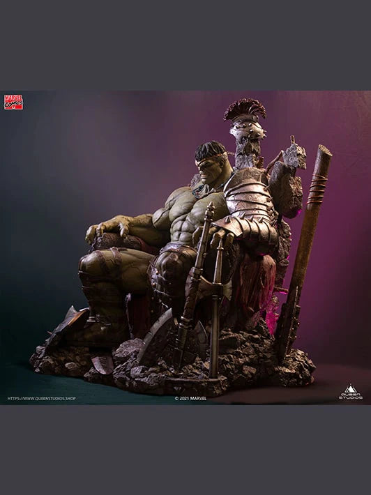 QUEEN STUDIOS MARVEL GREEN SCAR HULK STATUE 1/4 PREMIUM VERSION - Anotoys Collectibles