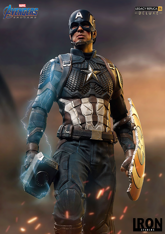 IRON STUDIOS AVENGERS ENDGAME CAPTAIN AMERICA DELUXE LEGACY REPLICA 1/4 MARCAS20219-14 - Anotoys Collectibles