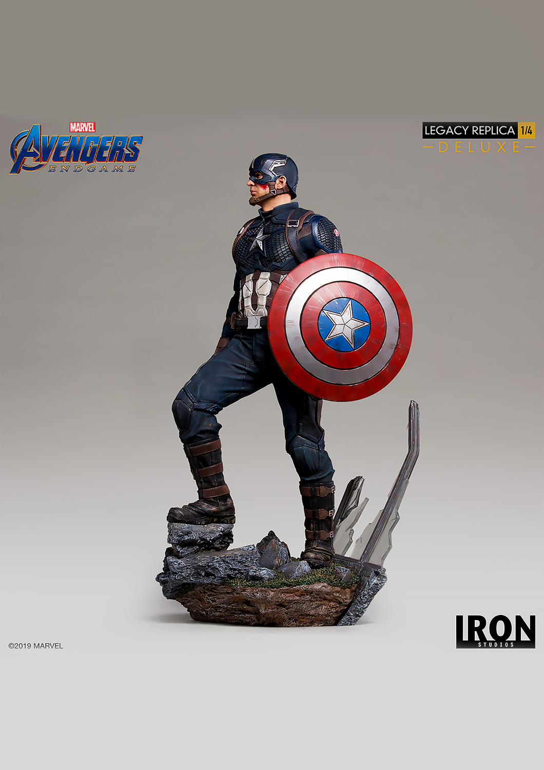 IRON STUDIOS AVENGERS ENDGAME CAPTAIN AMERICA DELUXE LEGACY REPLICA 1/4 MARCAS20219-14 - Anotoys Collectibles