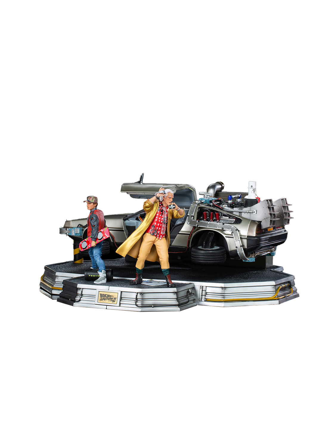 IRON STUDIOS DELOREAN FULL SET DELUXE ‚ BACK TO THE FUTURE PART II ART SCALE 1/10 - UNBTTF51021-10 - Anotoys Collectibles
