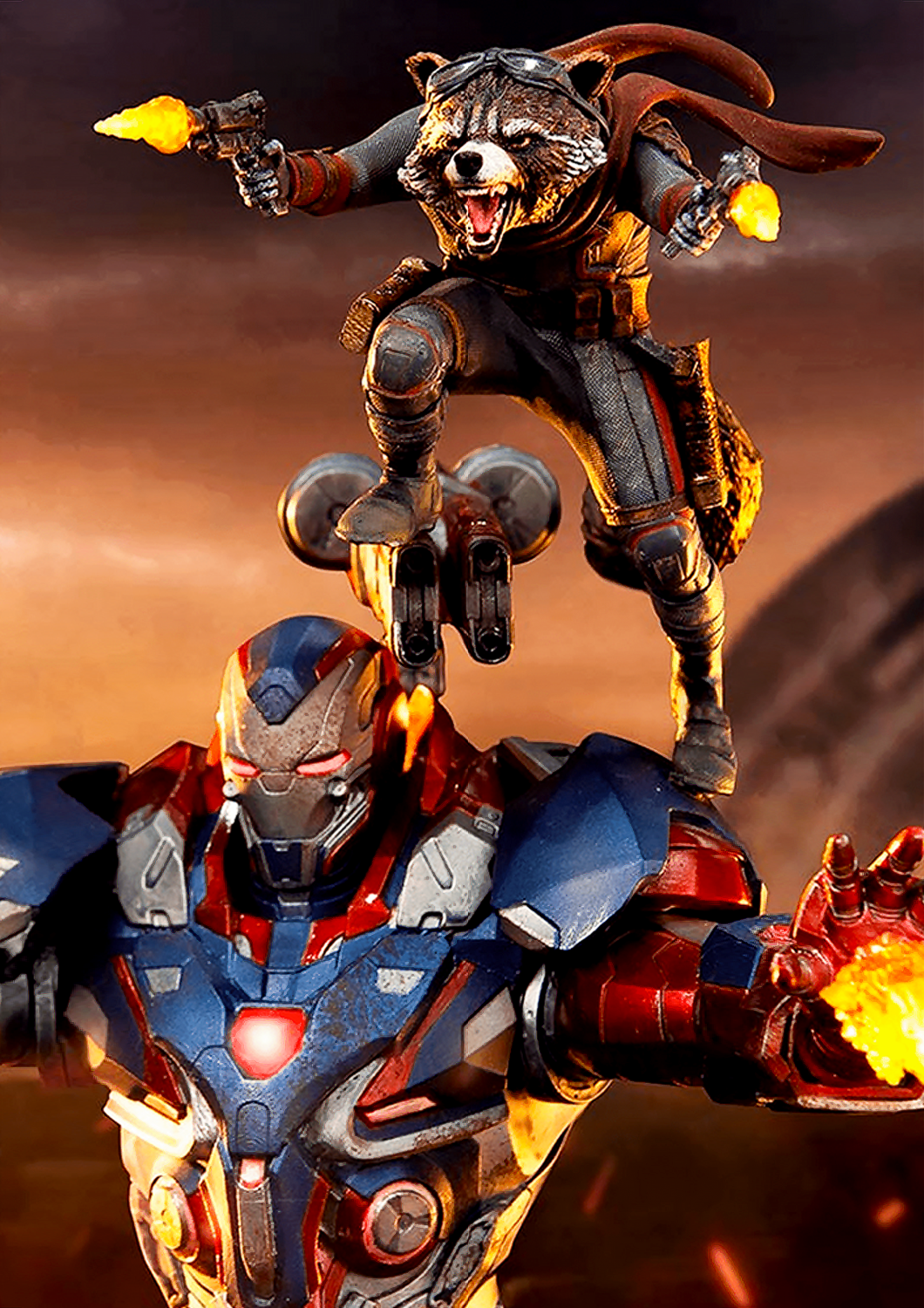 IRON STUDIOS MARVEL AVENGERS ENDGAME: IRON PATRIOT & ROCKET BDS ART SCALE 1/10 - MARCAS19519-10 - Anotoys Collectibles