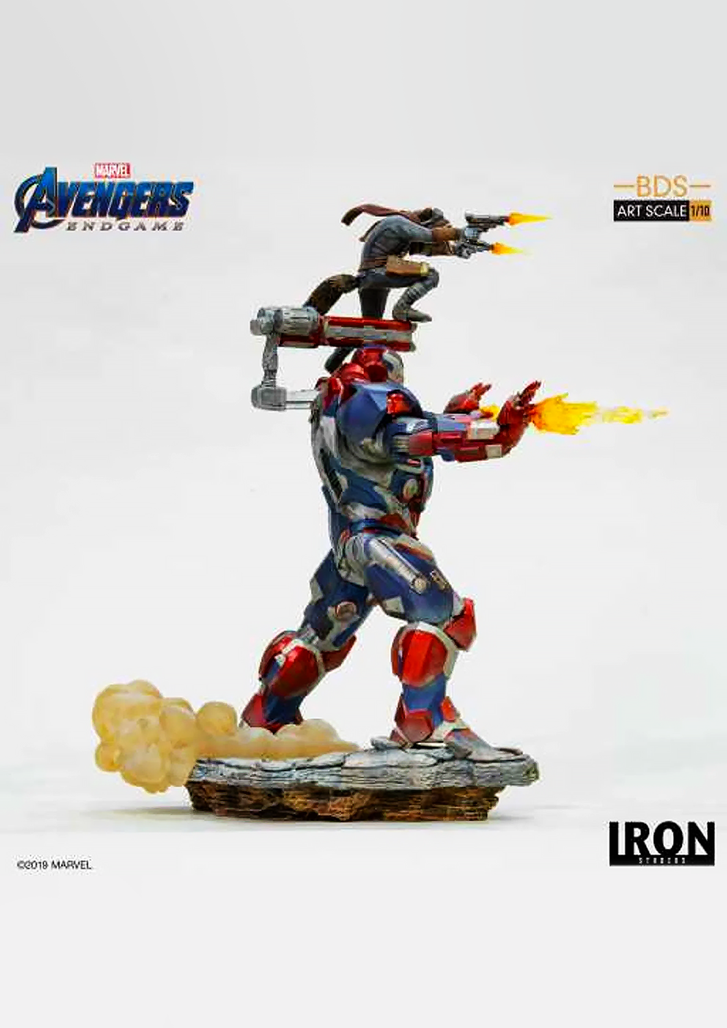 IRON STUDIOS MARVEL AVENGERS ENDGAME: IRON PATRIOT & ROCKET BDS ART SCALE 1/10 - MARCAS19519-10 - Anotoys Collectibles