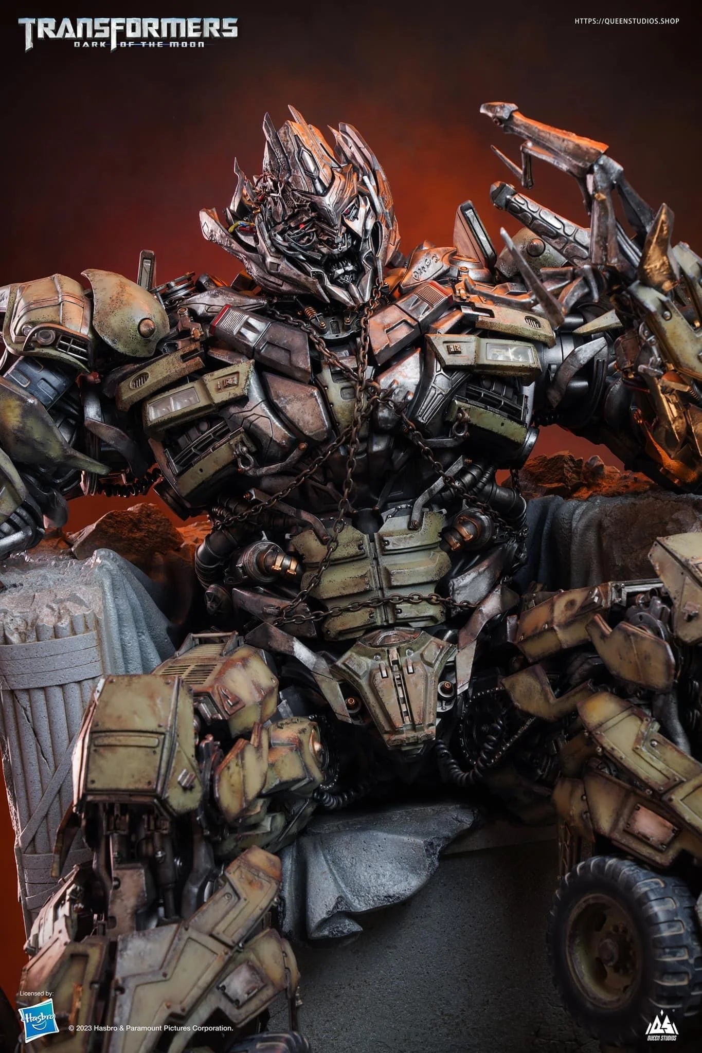 QUEEN STUDIOS TRANSFORMER MEGATRON ON THRONE - QS072