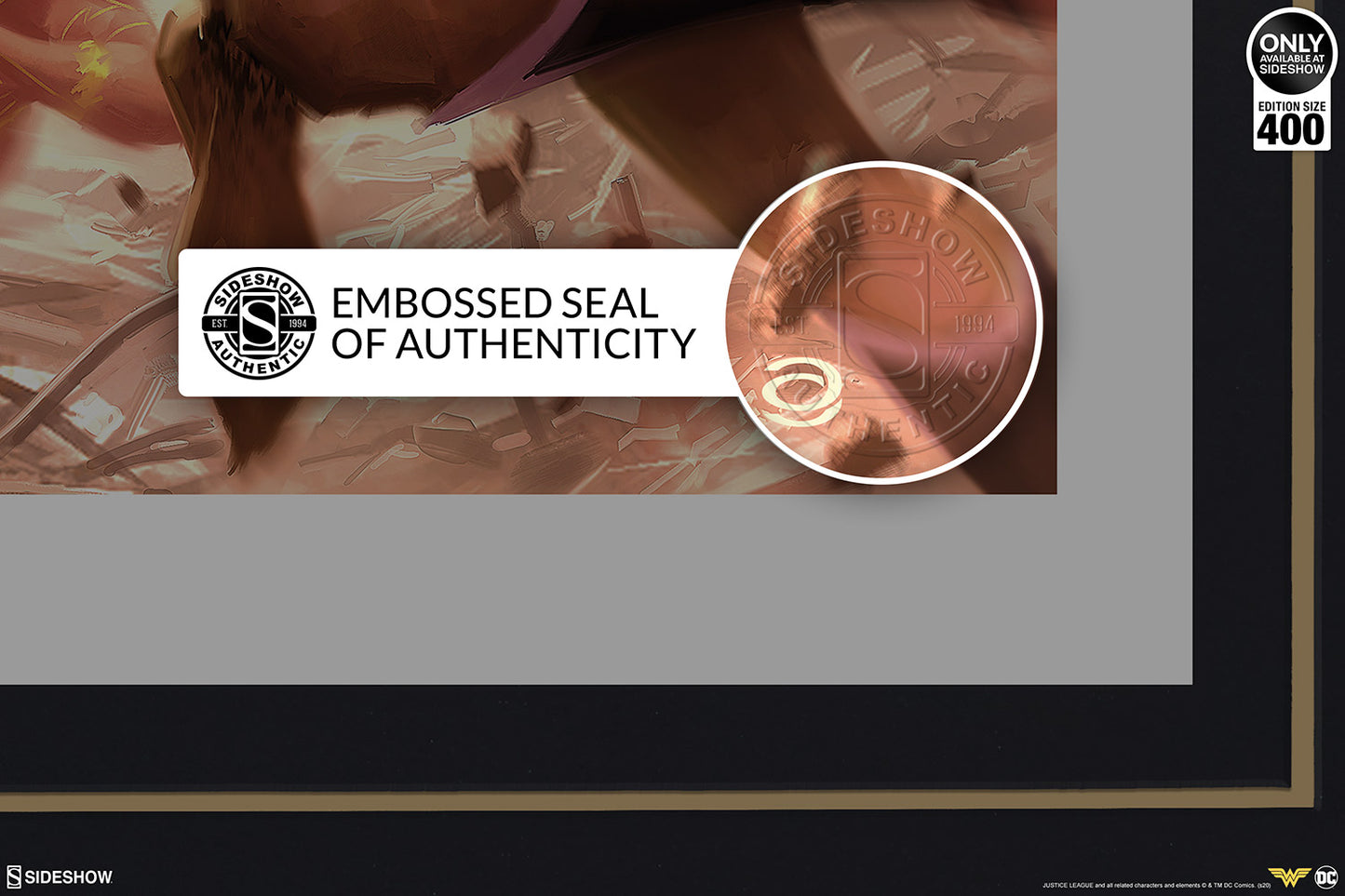SIDESHOW WONDER WOMAN VS CHEETAH ART PRINT 500961U - Anotoys Collectibles